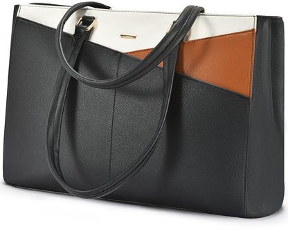 Waterproof Leather Laptop Tote Bag