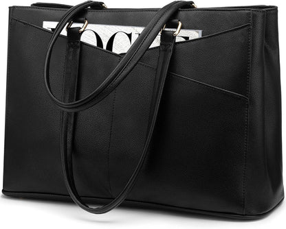 Waterproof Leather Laptop Tote Bag