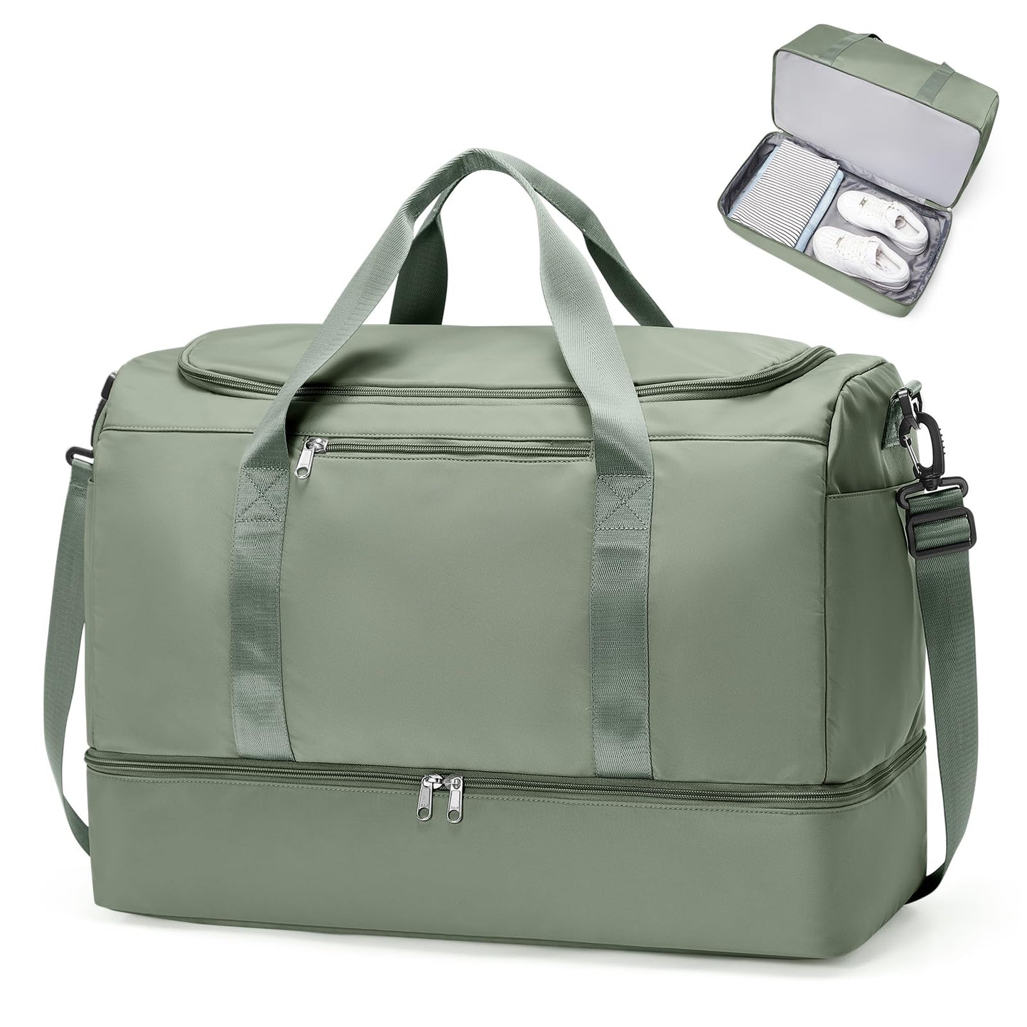 Large Weekender Travel Bag With Shoe Compartment