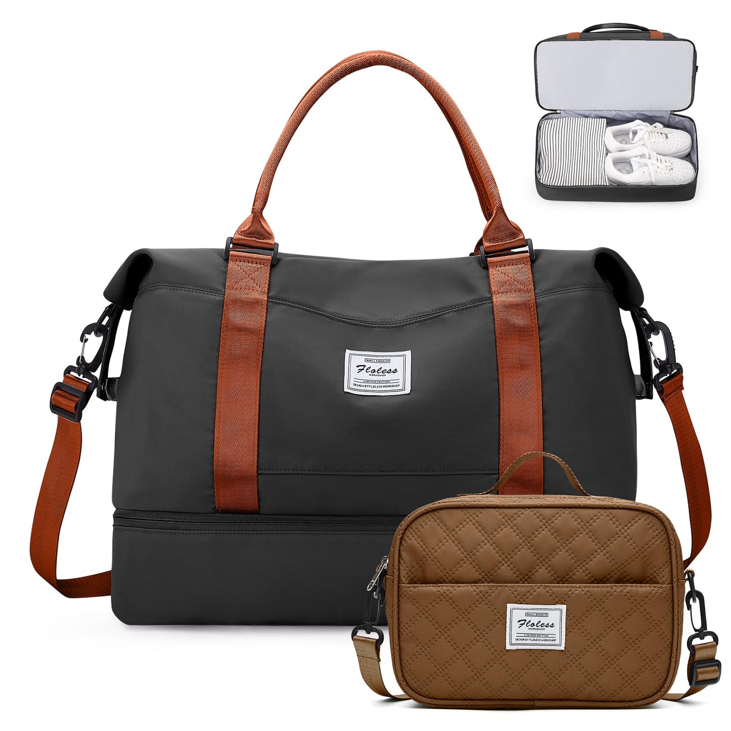 Weekender Travel Bag With Shoe Compartment
