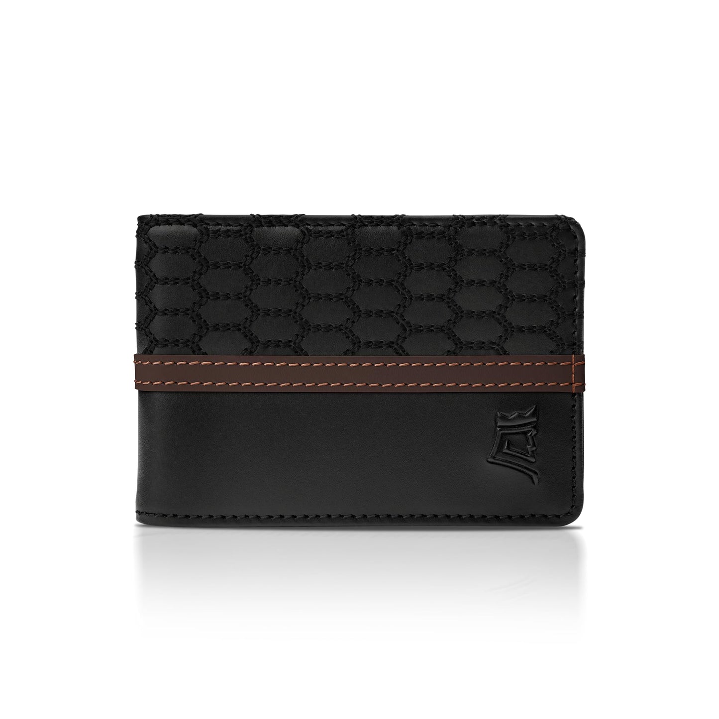 Minimalist Leather Wallet With Cash Pocket & Strap