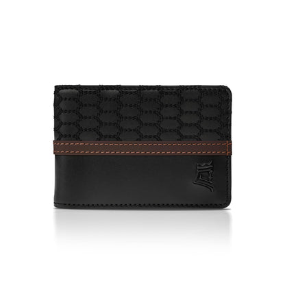 Minimalist Leather Wallet With Cash Pocket & Strap
