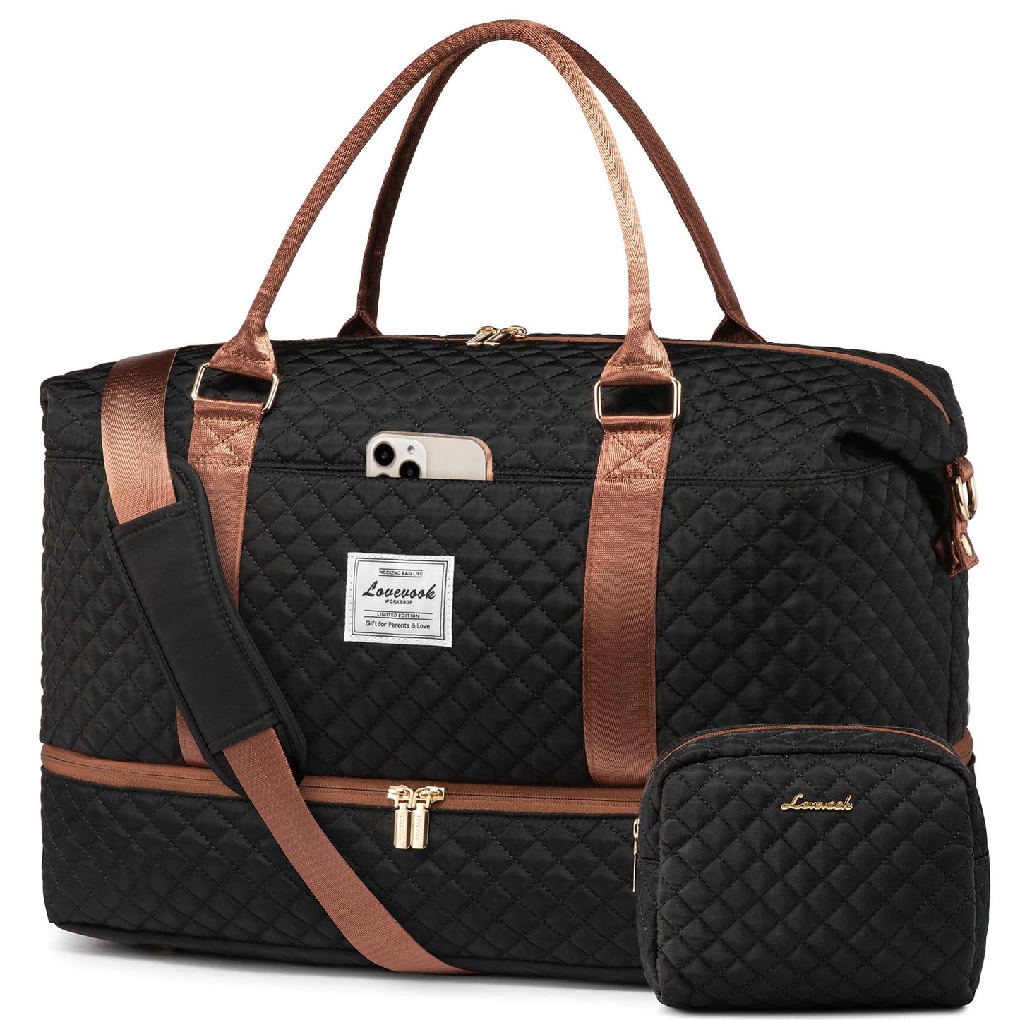 Weekender Travel Bag With Shoe & Wet Pocket