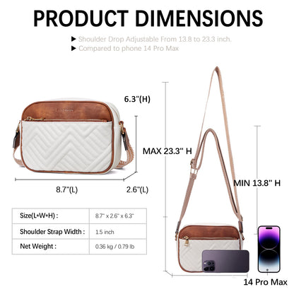 Quilted Vegan Leather Crossbody Bag