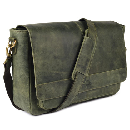 Vintage Leather Messenger Satchel Bag