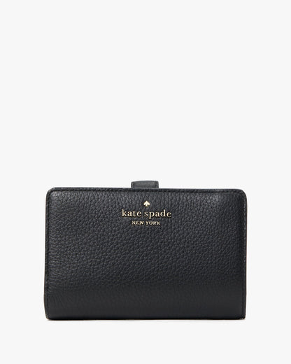 Pebbled Leather Compact Bifold Wallet