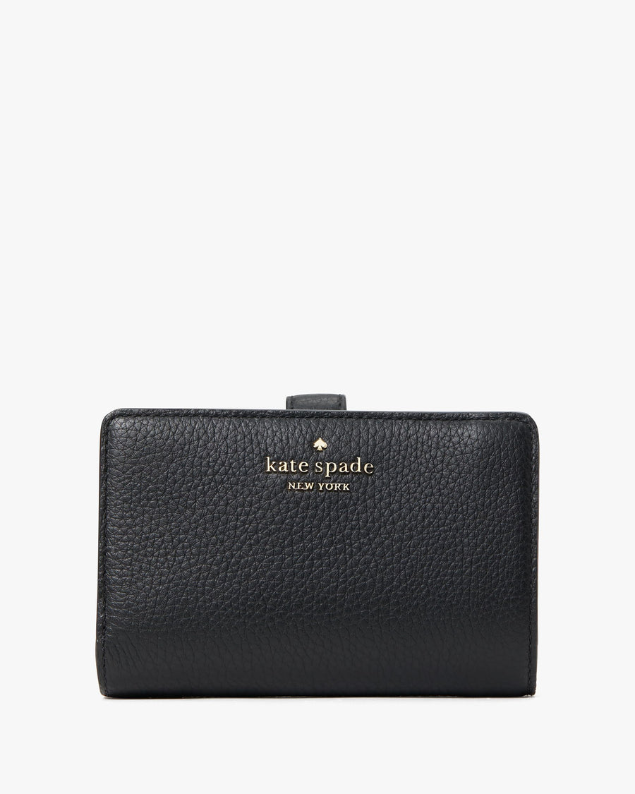 Pebbled Leather Compact Bifold Wallet