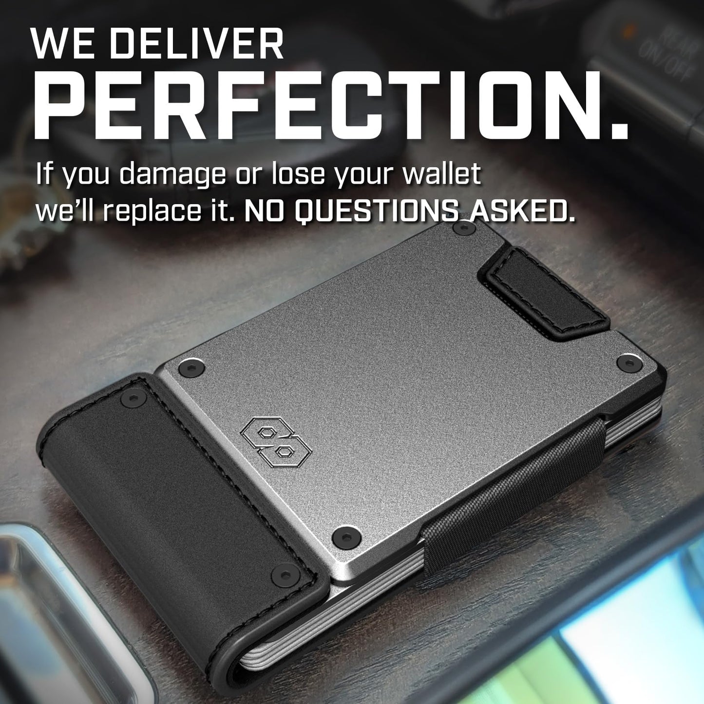 Slim RFID Leather Wallet With Card Pull Strap