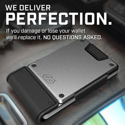 Slim RFID Leather Wallet With Card Pull Strap