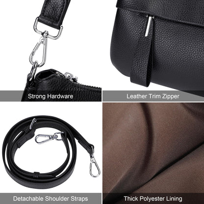 Genuine Leather Crossbody Shoulder Bag