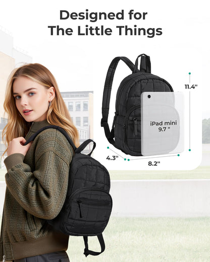 Quilted Laptop Backpack With Water-Resistant Design