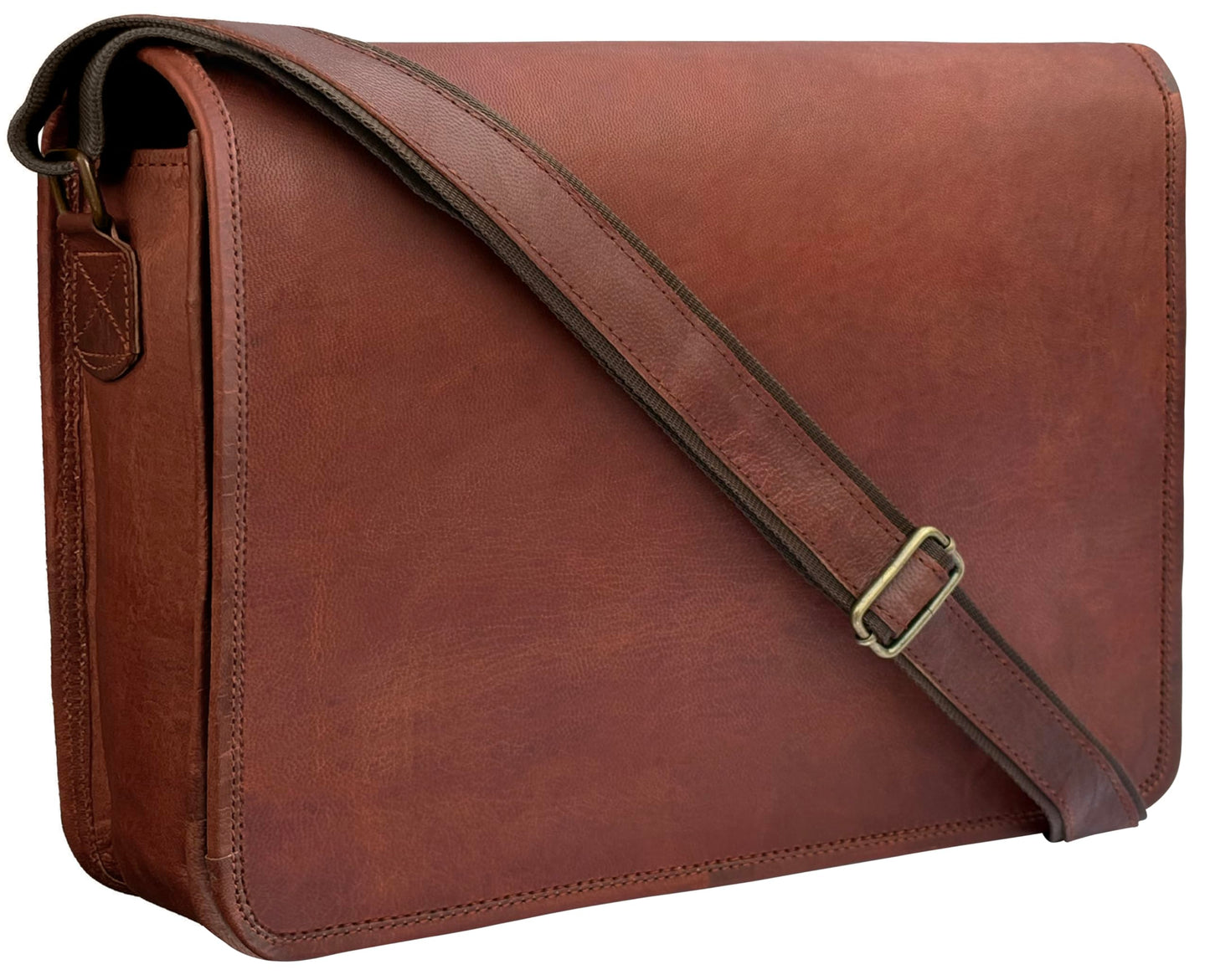 Vintage Full Grain Leather Messenger Bag