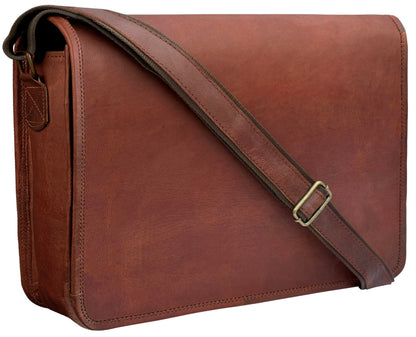 Vintage Full Grain Leather Messenger Bag