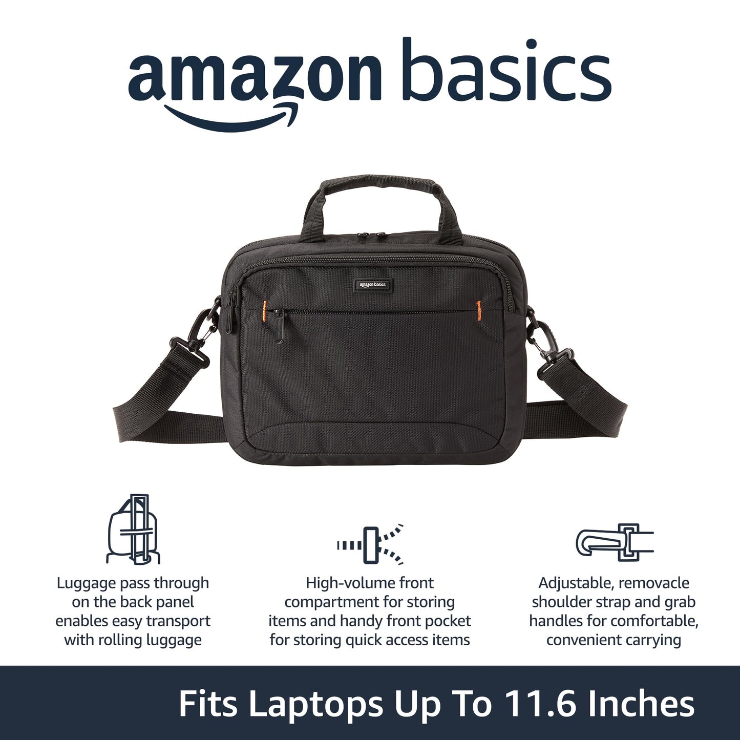 Laptop Shoulder Bag With Front Storage Pocket