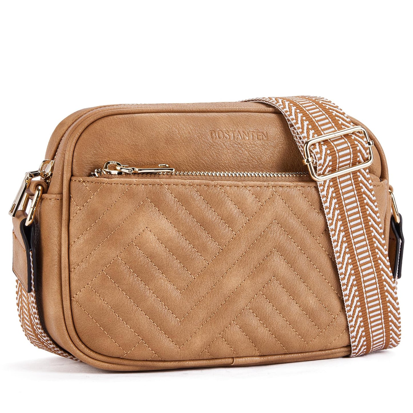 Quilted Vegan Leather Crossbody Bag