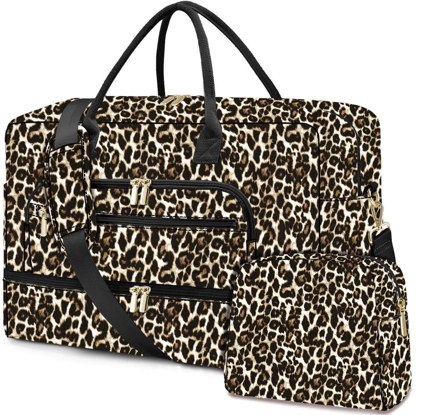 Large Travel Weekender Tote Bag With Wet Pocket