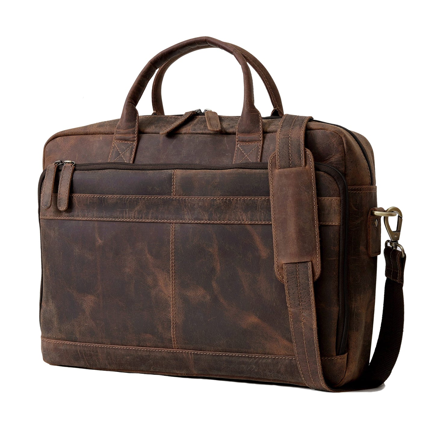 Leather Laptop Messenger Briefcase Bag
