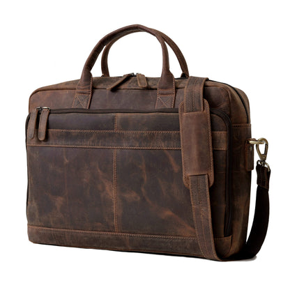 Leather Laptop Messenger Briefcase Bag
