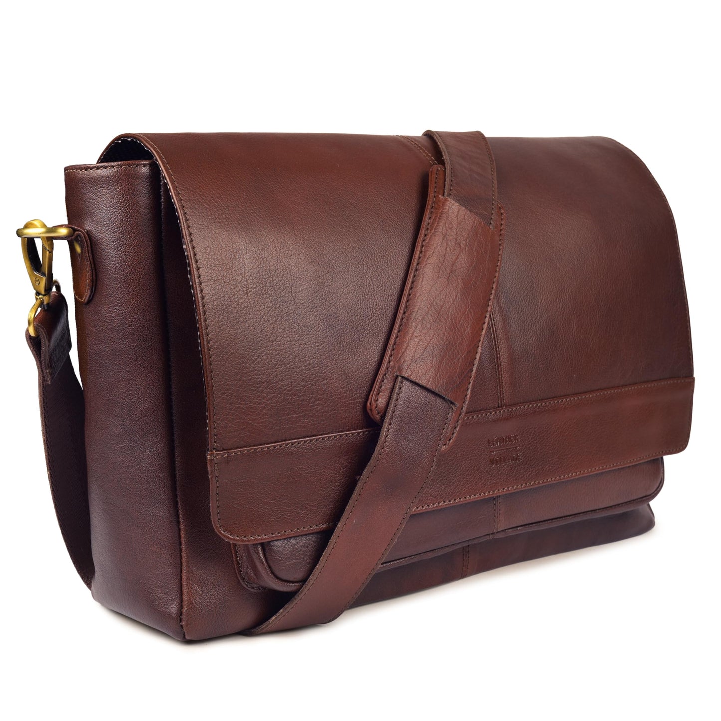 Vintage Leather Messenger Satchel Bag