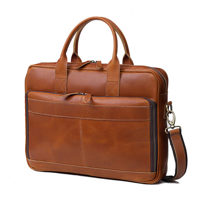 Leather Laptop Messenger Briefcase Bag