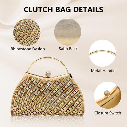 Rhinestone Evening Clutch Bag For Special Occasions