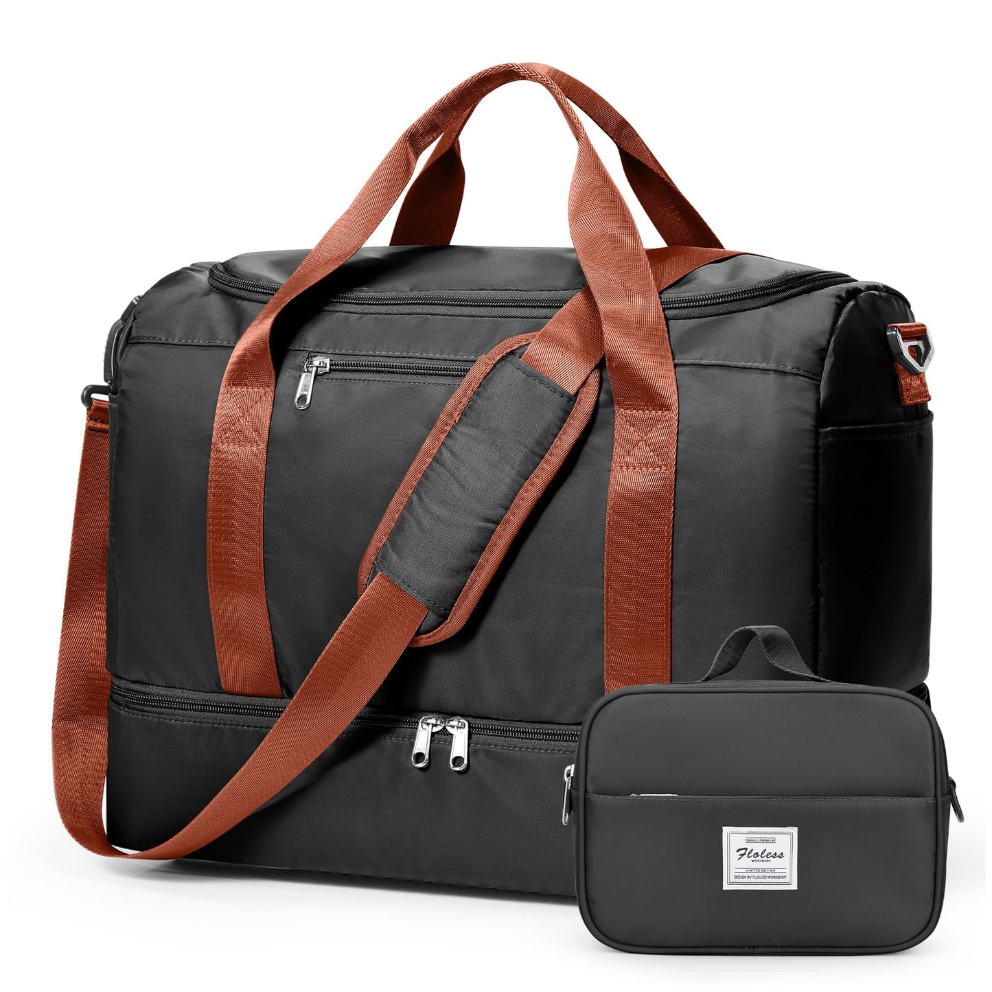 Large Weekender Travel Bag With Shoe Compartment