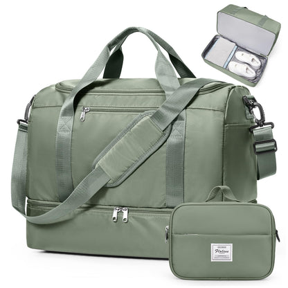 Large Weekender Travel Bag With Shoe Compartment