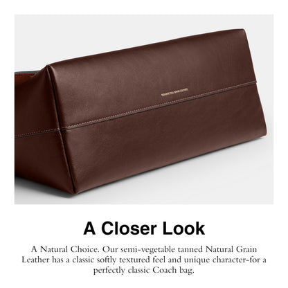 Natural Grain Leather Shoulder Bag