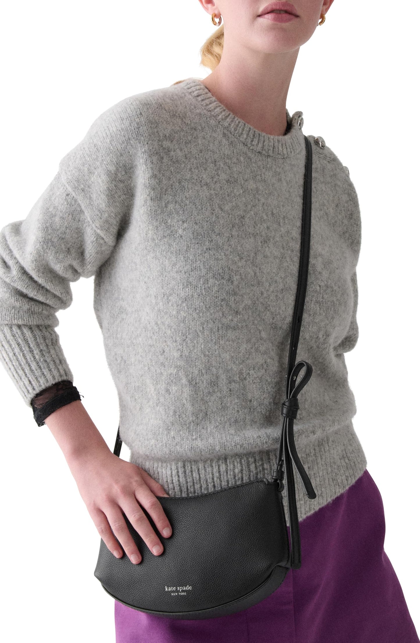 Pebbled Leather Crossbody Shoulder Bag