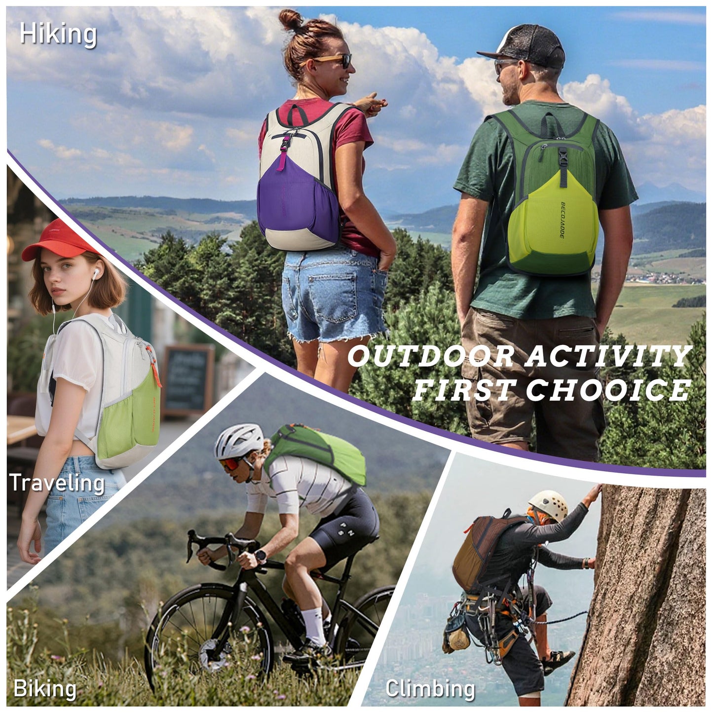 Lightweight Foldable Hiking Backpack For Travel
