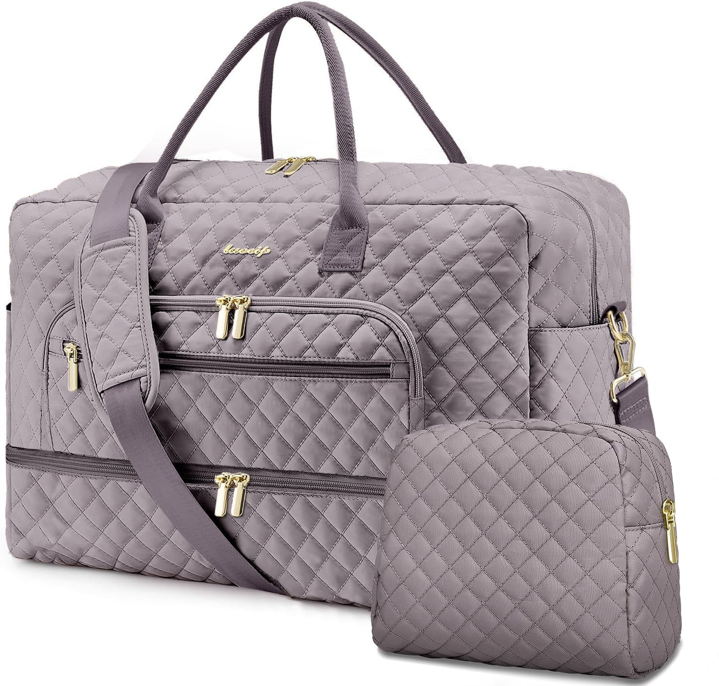 Large Travel Weekender Tote Bag With Wet Pocket