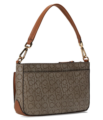 Triple Compartment Shoulder Bag