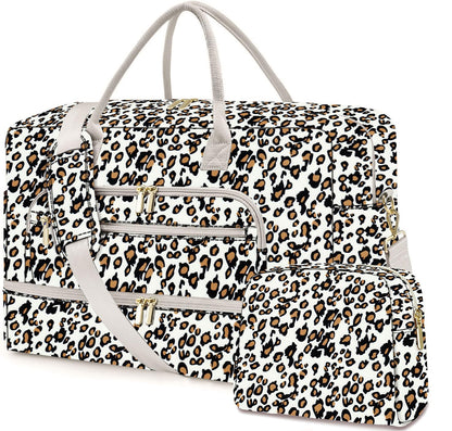 Large Travel Weekender Tote Bag With Wet Pocket