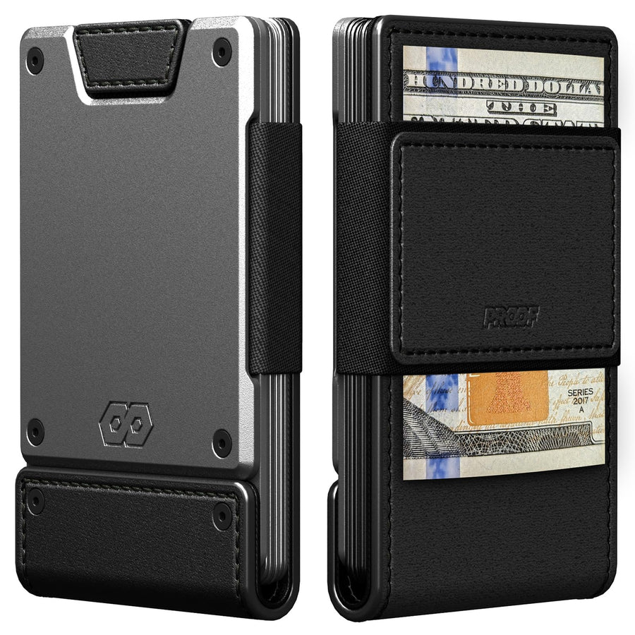 Slim RFID Leather Wallet With Card Pull Strap
