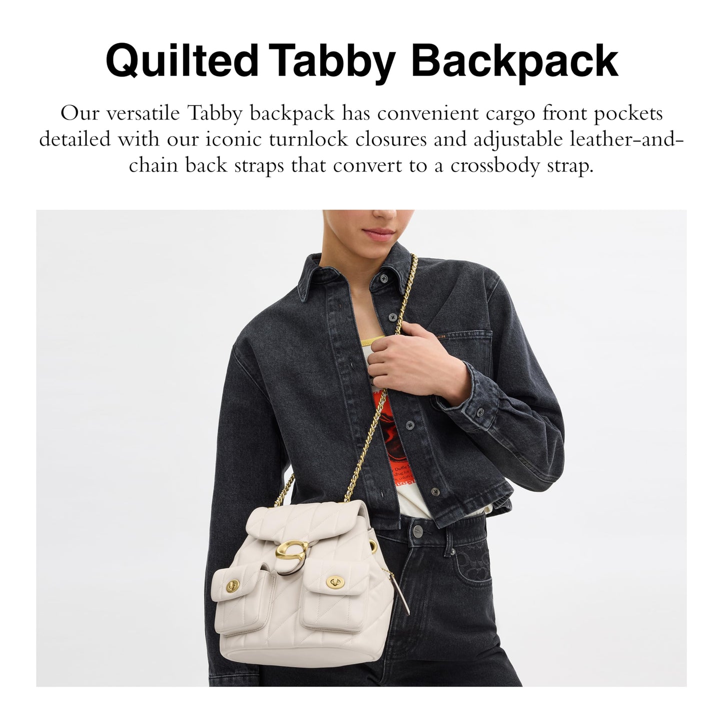 Quilted Leather Backpack With Signature Flap