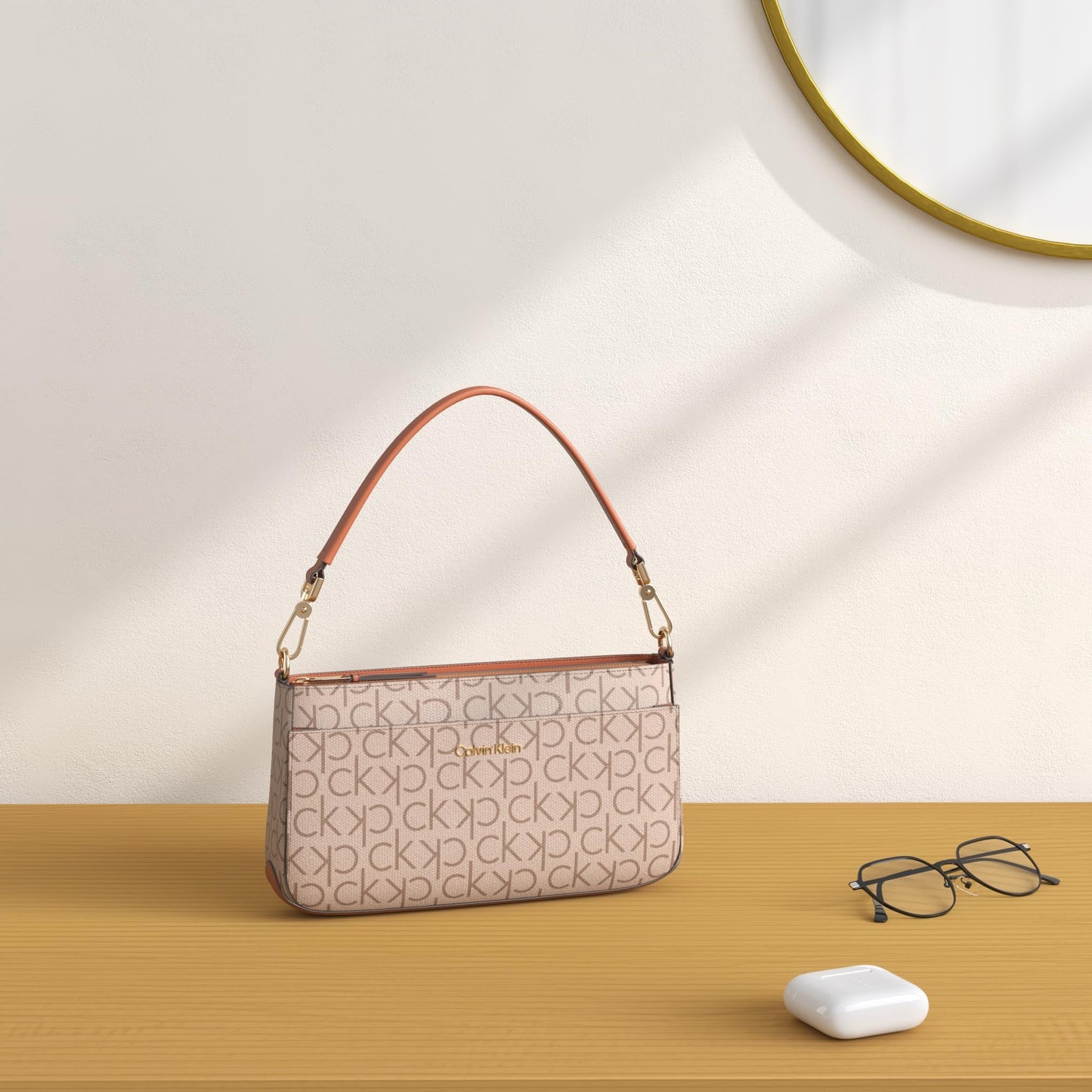 Triple Compartment Shoulder Bag