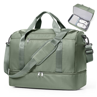 Large Weekender Travel Bag With Shoe Compartment