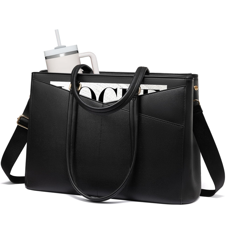 Waterproof Leather Laptop Tote Bag