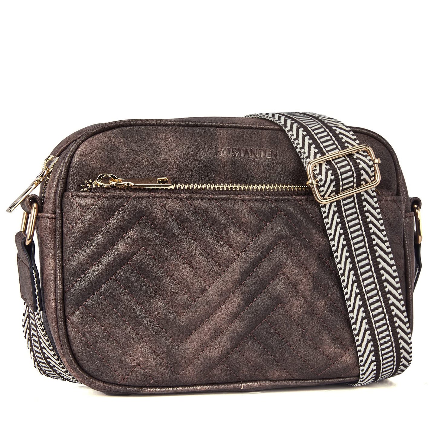 Quilted Vegan Leather Crossbody Bag
