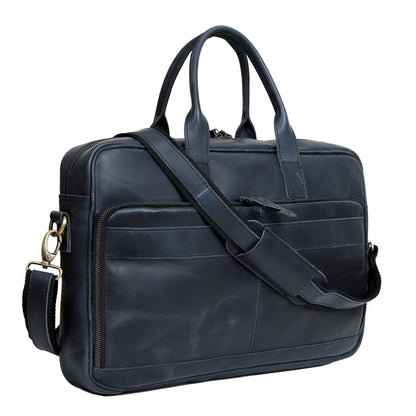 Leather Laptop Messenger Briefcase Bag