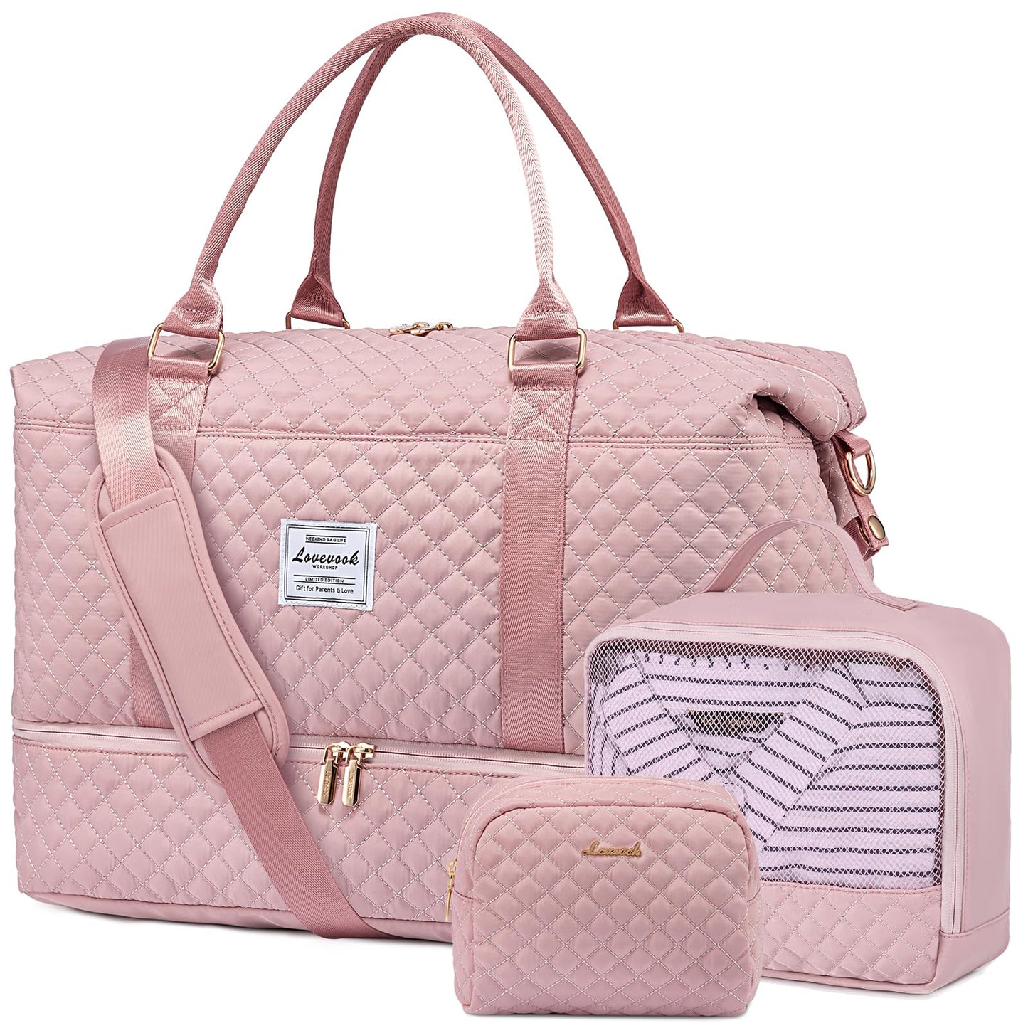 Weekender Travel Bag With Shoe & Wet Pocket