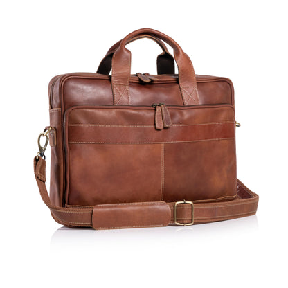 Leather Laptop Messenger Briefcase Bag