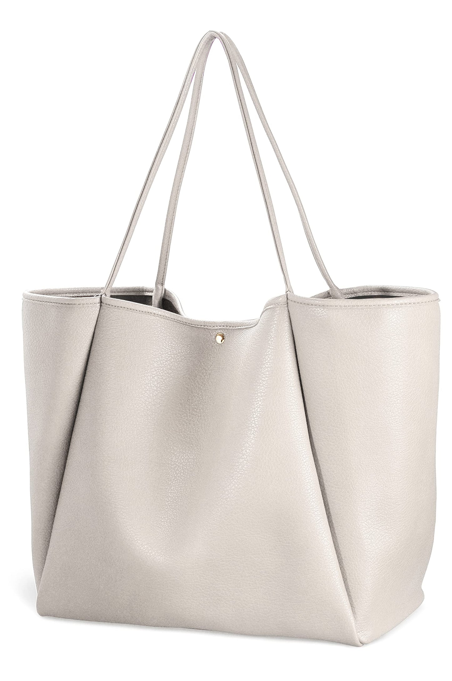 Oversized Leather Weekender Tote Bag