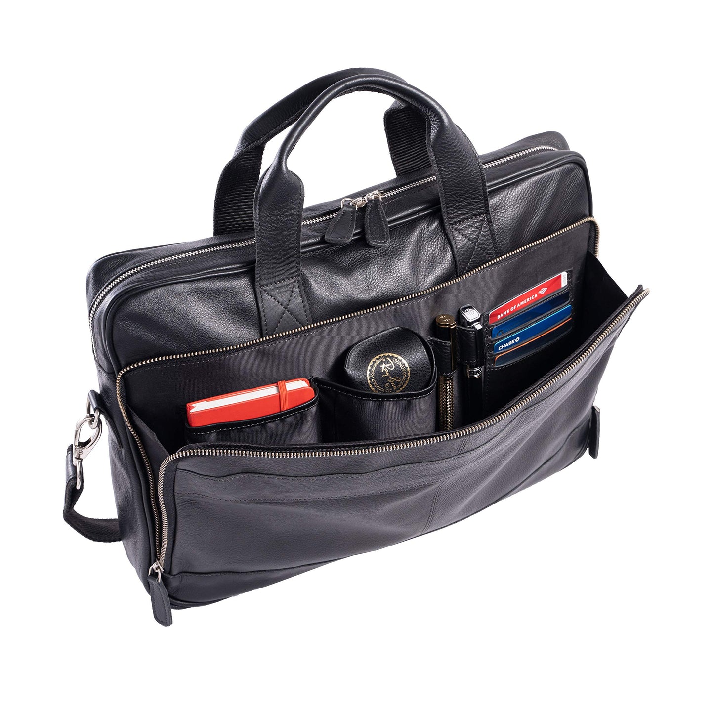 Leather Laptop Messenger Briefcase Bag