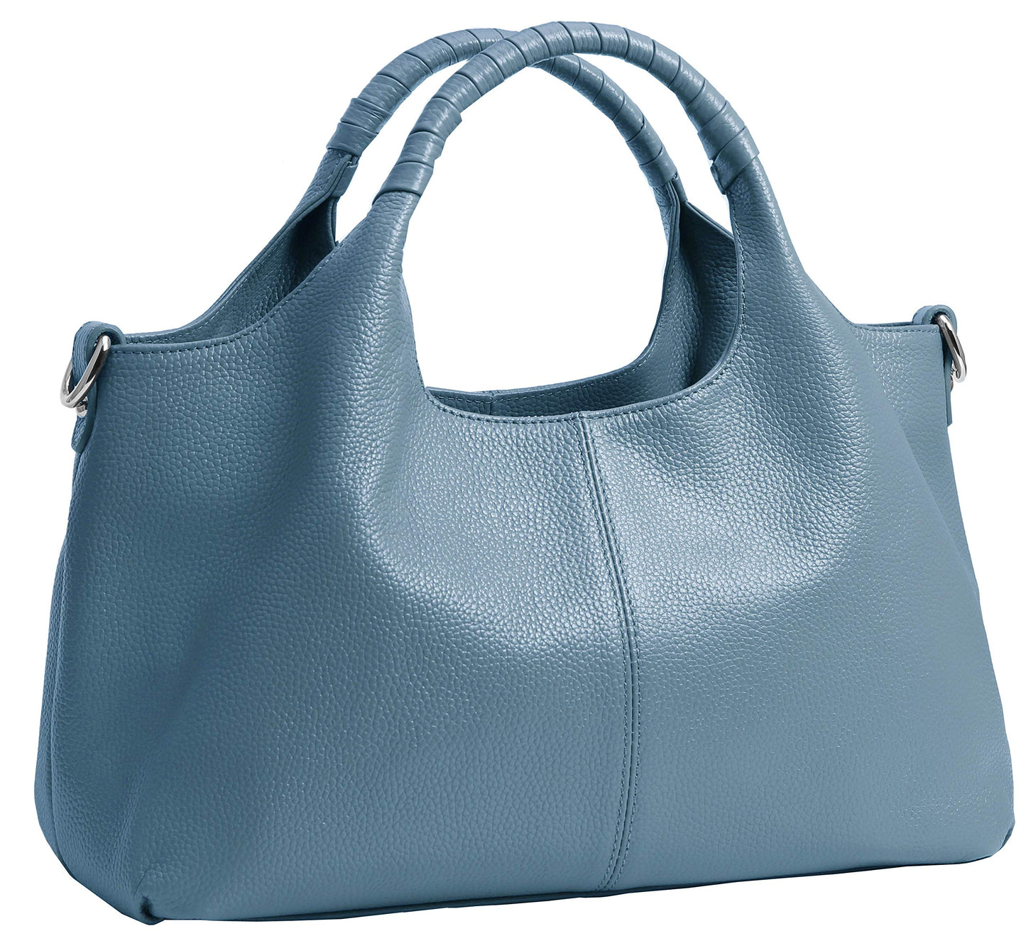 Medium Leather Shoulder Tote Bag With Crossbody Strap