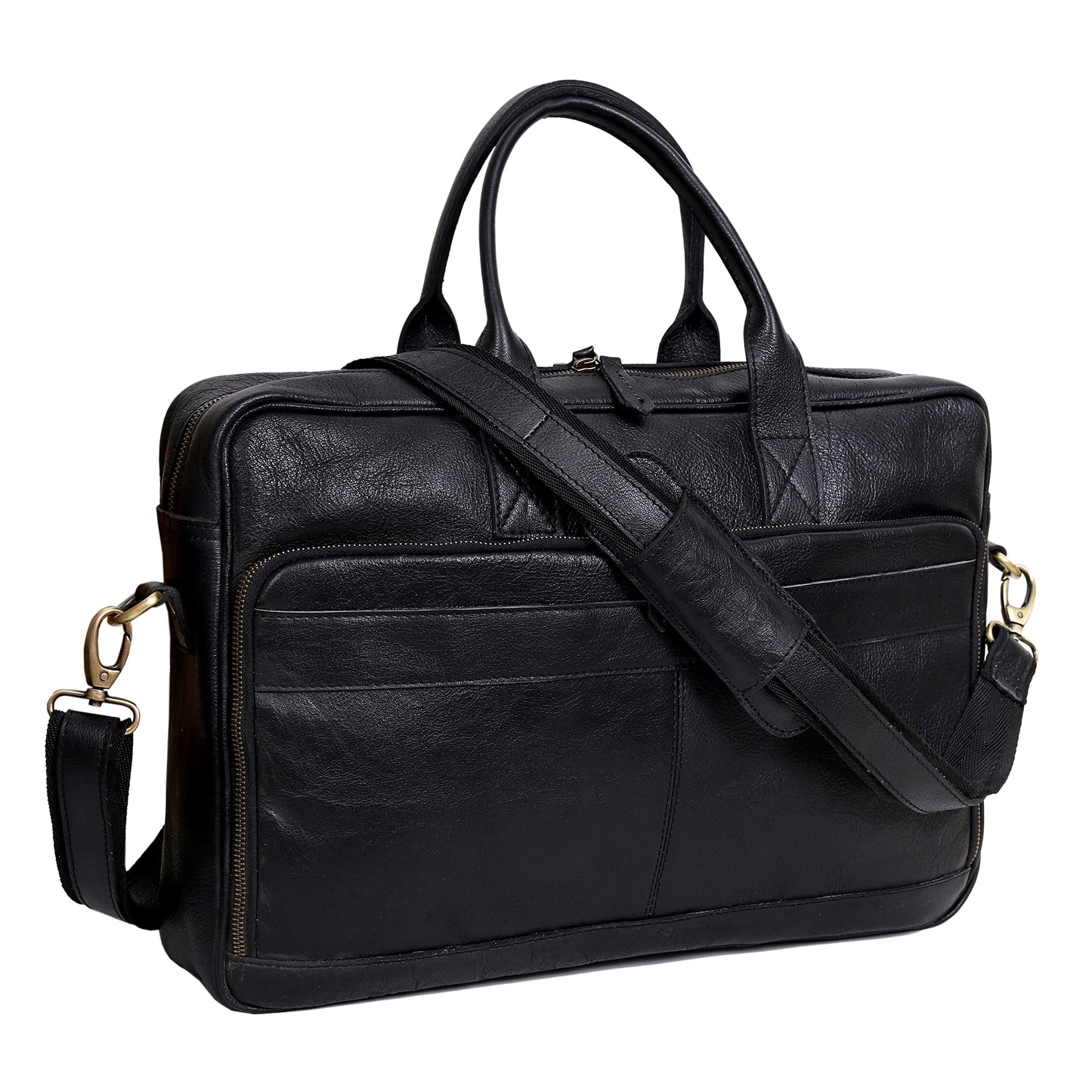 Leather Laptop Messenger Briefcase Bag