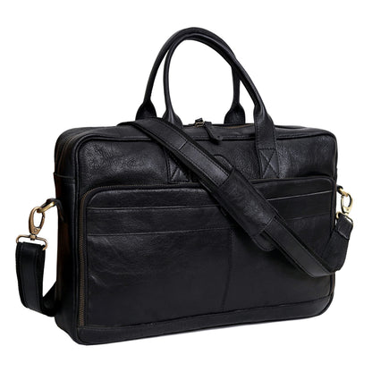 Leather Laptop Messenger Briefcase Bag