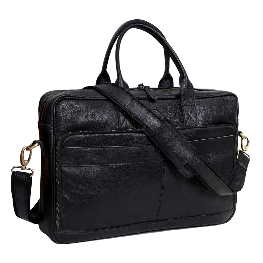 Leather Laptop Messenger Briefcase Bag