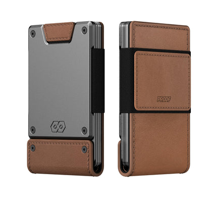 Slim RFID Leather Wallet With Card Pull Strap