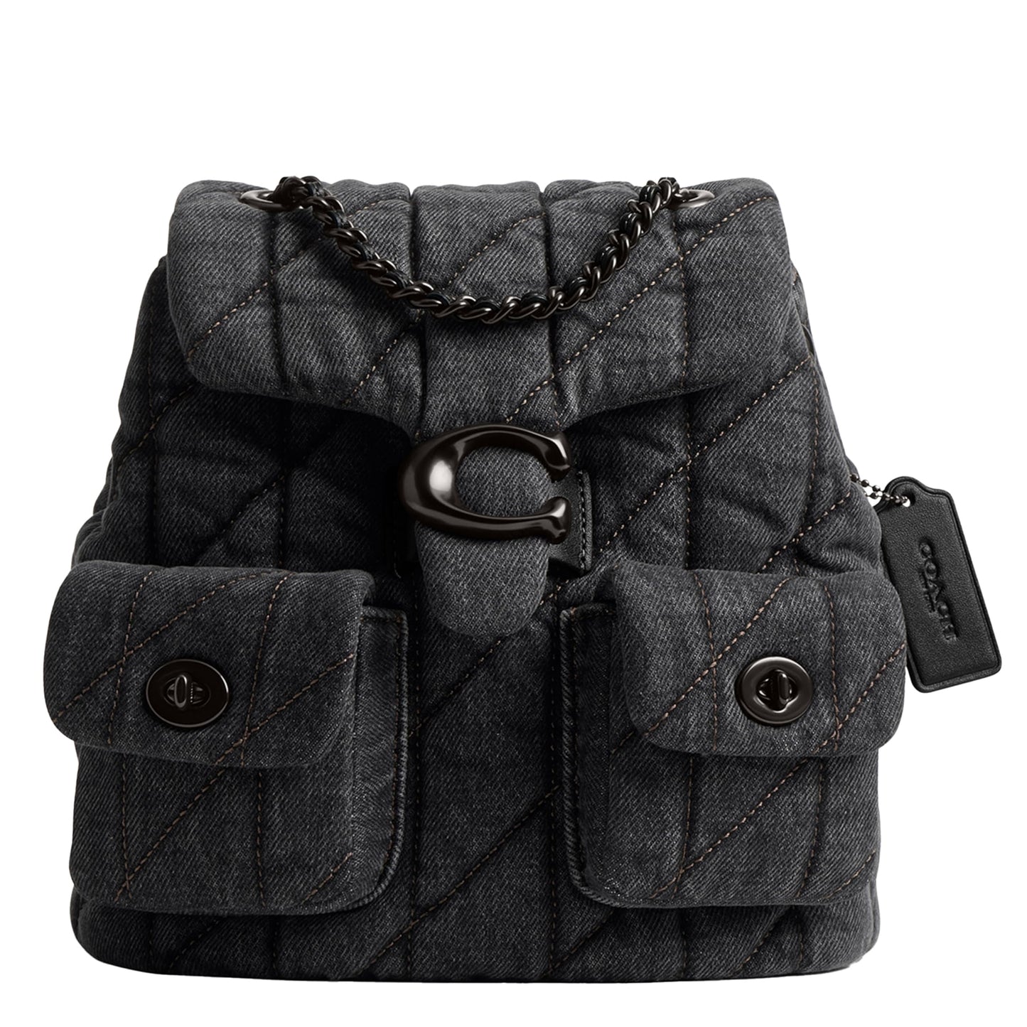 Quilted Leather Backpack With Signature Flap